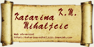 Katarina Mihaljčić vizit kartica